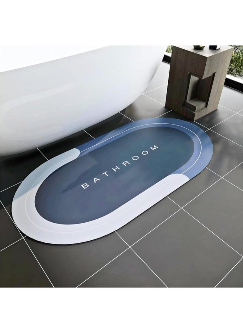 Luxury non-slip bathroom mat, multi-layered with superior water absorption and a rubberized surface. Bathroom mat suitable for bathroom and kitchen floors. Comes in (multiple colors randomly). - Image 1